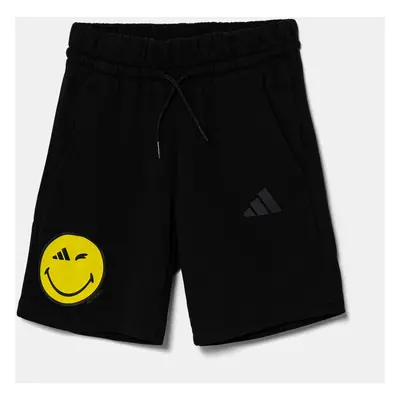 Dětské kraťasy adidas x Smiley World černá barva, s potiskem, JJ3074