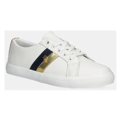 Kožené sneakers boty Lauren Ralph Lauren Janson II bílá barva, 802942784002