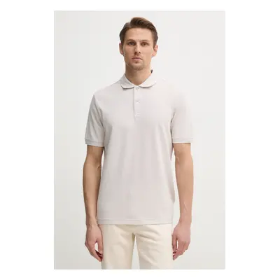 Bavlněné polo tričko Calvin Klein béžová barva, K10K114475