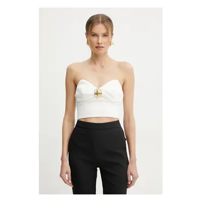 Top Elisabetta Franchi béžová barva, TO01851E2