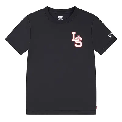 Dětské bavlněné tričko Levi's "LS" MONOGRAM TEE černá barva, 9EL402