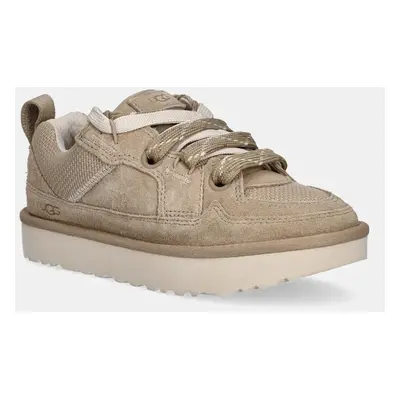 Semišové sneakers boty UGG Lo Lowmel béžová barva, 1168890-MDSD