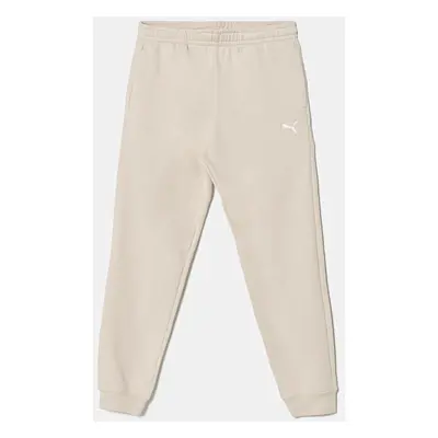 Dětské tepláky Puma ESS Sweatpants CL FL béžová barva, hladké, 684898