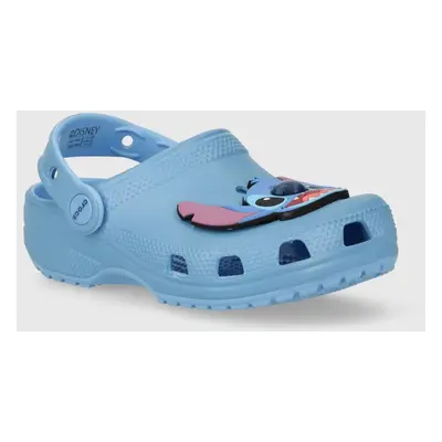 Dětské pantofle Crocs STITCH CLASSIC CLOG tyrkysová barva