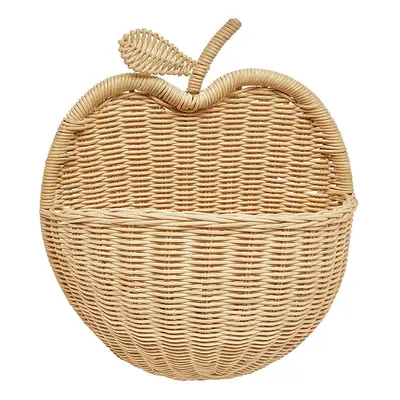 Nástěnný úložný koš OYOY Wall Basket Apple béžová barva