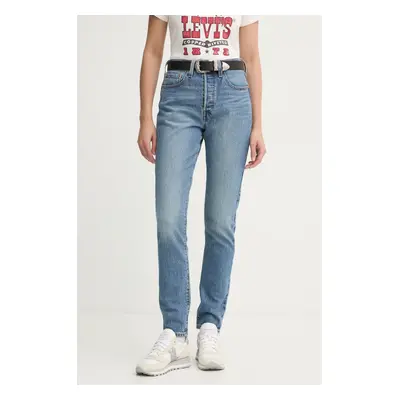 Džíny Levi's 501 SKINNY dámské, modrá barva, 29502