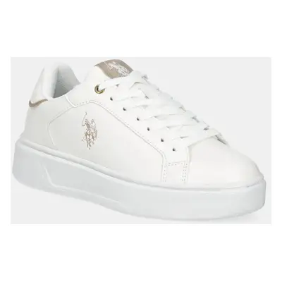 Sneakers boty U.S. Polo Assn. YVONNE001W/5Y2 bílá barva, YVONNE