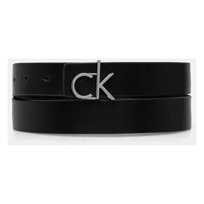 Oboustranný kožený pásek Calvin Klein dámský, černá barva, K60K612934