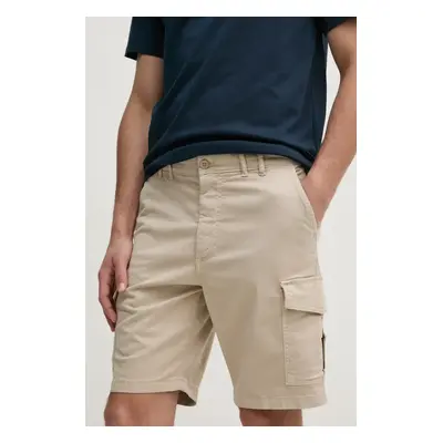 Kraťasy Pepe Jeans SEASONAL CARGO SHORT pánské, béžová barva, PM801179