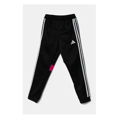 Dětské tepláky adidas Performance černá barva, s aplikací, JD3064