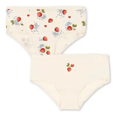 Dětské kalhotky Konges Sløjd BASIC 2 PACK GIRL UNDERPANTS GOTS 2-pack béžová barva, KS102257