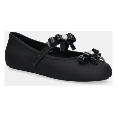 Baleríny Melissa SOFT BALLERINA BOW černá barva, M 35971