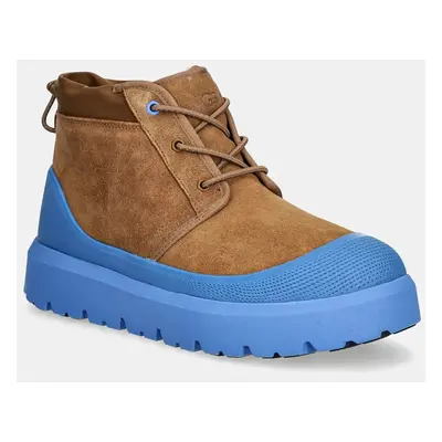 Semišové boty UGG Neumel Weather Hybrid pánské, hnědá barva, 1143991-CBG