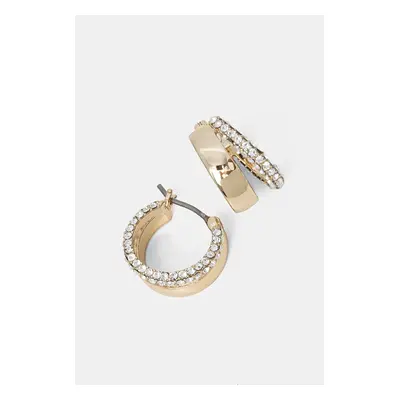 Náušnice Lauren Ralph Lauren PE 14MM PAVE SPLIT HOOP 14G00867