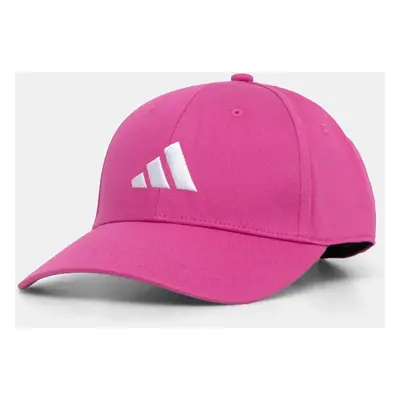 Bavlněná baseballová čepice adidas BB CAP COT NL růžová barva, s aplikací, JP0399