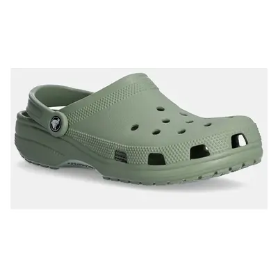 Pantofle Crocs Classic pánské, zelená barva, 10001