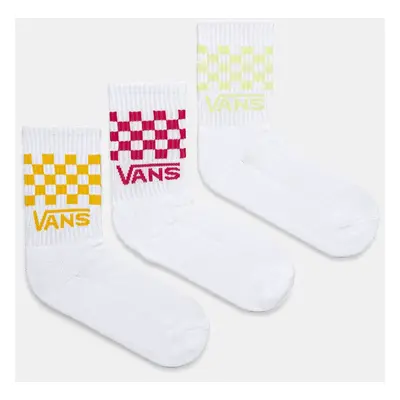 Ponožky Vans 3-pack dámské, bílá barva, VN000GMUC9L1