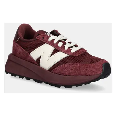 Sneakers boty New Balance 370 vínová barva, U370PA