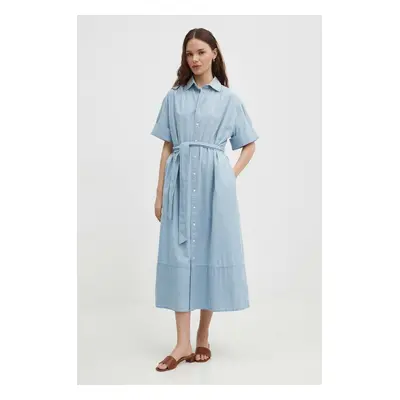 Džínové šaty Polo Ralph Lauren midi, oversize, 211935155