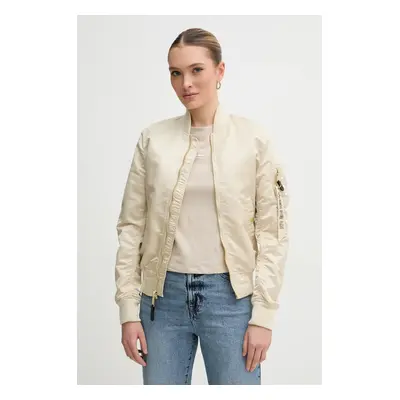 Bomber bunda Alpha Industries MA-1 VF LW béžová barva, přechodná