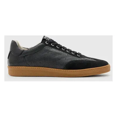 Kožené sneakers boty AllSaints Leo Low Top černá barva, M008FC