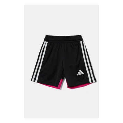 Dětské kraťasy adidas Performance černá barva, s aplikací, nastavitelný pas, JD0605