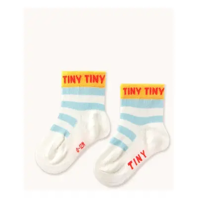 Dětské ponožky Tinycottons STRIPES SHORT HEIGHT SOCKS modrá barva, SS25-458