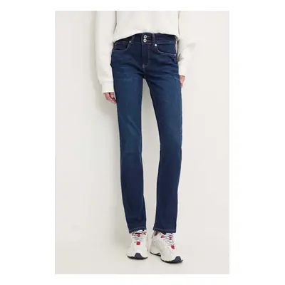 Džíny Pepe Jeans SLIM JEANS MW dámské, tmavomodrá barva, PL204735CU1