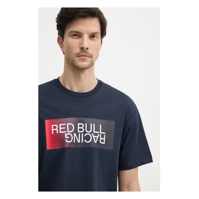 Bavlněné tričko Red Bull Racing x Pepe Jeans OMBRE LOGO TEE tmavomodrá barva, s potiskem, RM5000