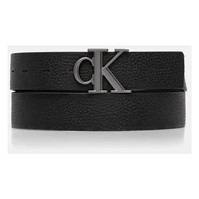 Oboustranný pásek Calvin Klein Jeans pánský, černá barva, LV04G7002G