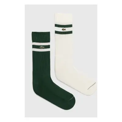 Ponožky Lacoste 2-pack zelená barva, RA6842