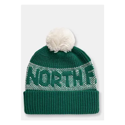 Čepice The North Face Retro Cabin Beanie zelená barva, z husté pleteniny, NF0A88QW84O1