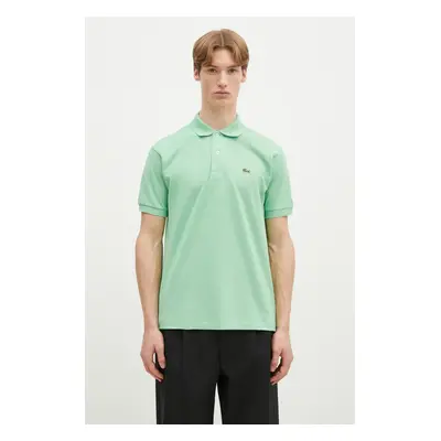 Bavlněné polo tričko Lacoste zelená barva, L1212-001