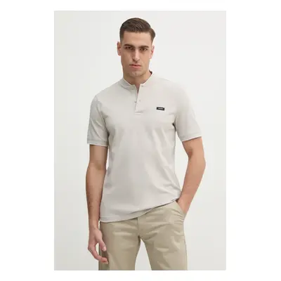 Polo tričko Calvin Klein béžová barva, K10K114139