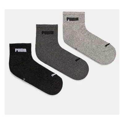 Ponožky Puma 3-pack šedá barva, 938393