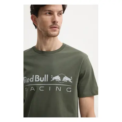 Bavlněné tričko Red Bull Racing x Pepe Jeans LOGO TEE zelená barva, s potiskem, RM500016