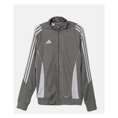 Dětská mikina adidas Performance šedá barva, s aplikací, IR9508