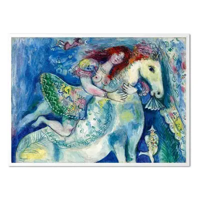 Reprodukce na plátně v rámu Marc Chagall, Dívka na koni