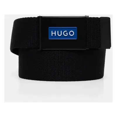 Pásek Hugo Blue pánský, černá barva, 50537355