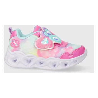 Dětské sneakers boty Skechers HEART LIGHTS LOVIN REFLECTION fialová barva