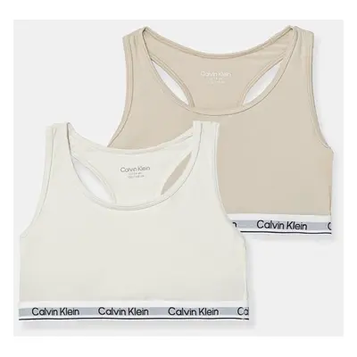 Dětská podprsenka Calvin Klein Underwear 2-pack béžová barva, G80G800742