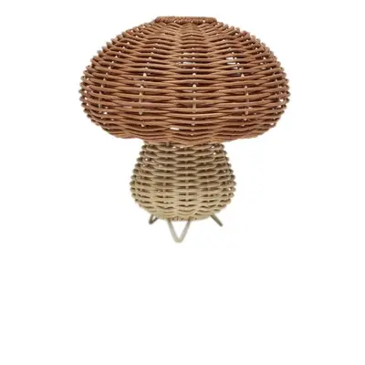 Stolní lampa OYOY Rattan Night Light béžová barva