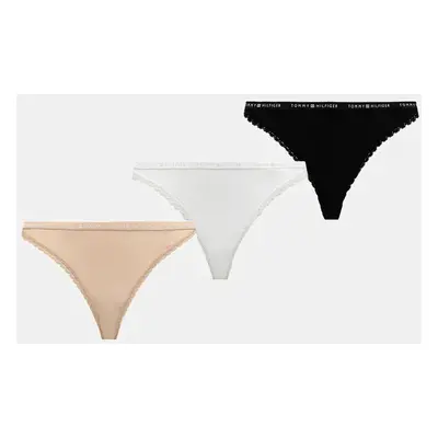 Tanga Tommy Hilfiger 3-pack béžová barva, UW0UW05754