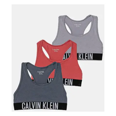 Dětská sportovní podprsenka Calvin Klein Underwear 3-pack růžová barva, G80G800745