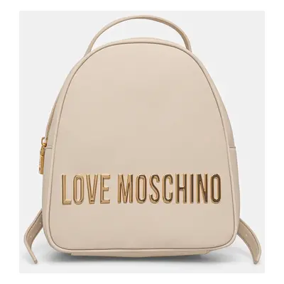 Batoh Love Moschino dámský, béžová barva, malý, s aplikací, JC4197PP1