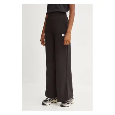 Tepláky The North Face Hoden Wide Leg Jogger černá barva, hladké, NF0A89CHJK31