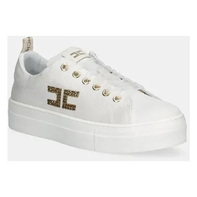 Dětské sneakers boty Elisabetta Franchi bílá barva, F4A9-E0241