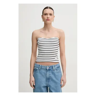 Top Calvin Klein Jeans dámský, bílá barva, J20J225310