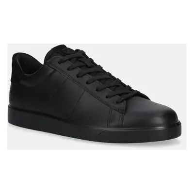 Kožené sneakers boty Ecco Street Lite Sneaker Lea černá barva, 521304-51052