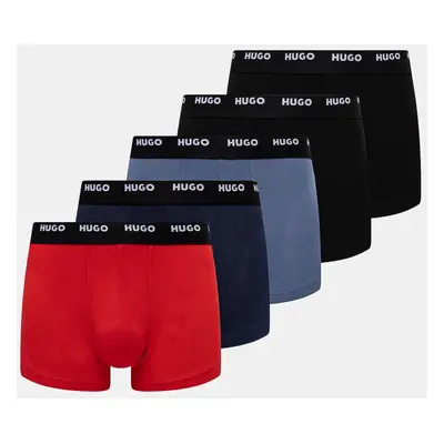 Boxerky HUGO 5-pack pánské, černá barva, 50532619